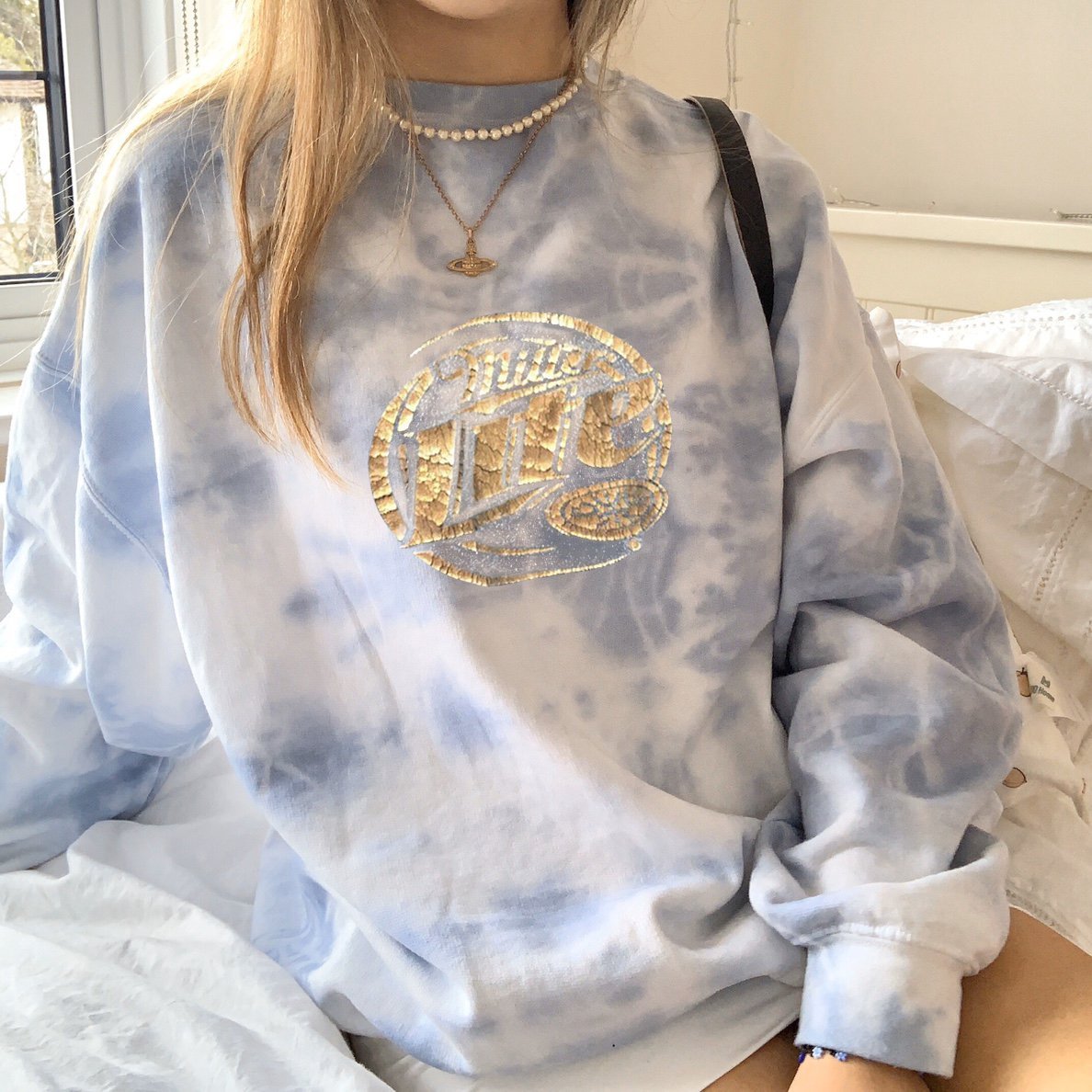 Tie-dye Miller Lite Sweatshirt