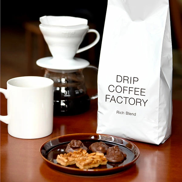 コーヒー豆 コーヒー 珈琲 リッチブレンド 1kg / 1.5kg / 2kg 豆のまま / 粉(中挽き) 6種から選べる 中深煎り 珈琲豆 コーヒー 豆 粉 自家焙煎 送料無料 ドリップコーヒーファクトリー DRIP COFFEE FACTORY