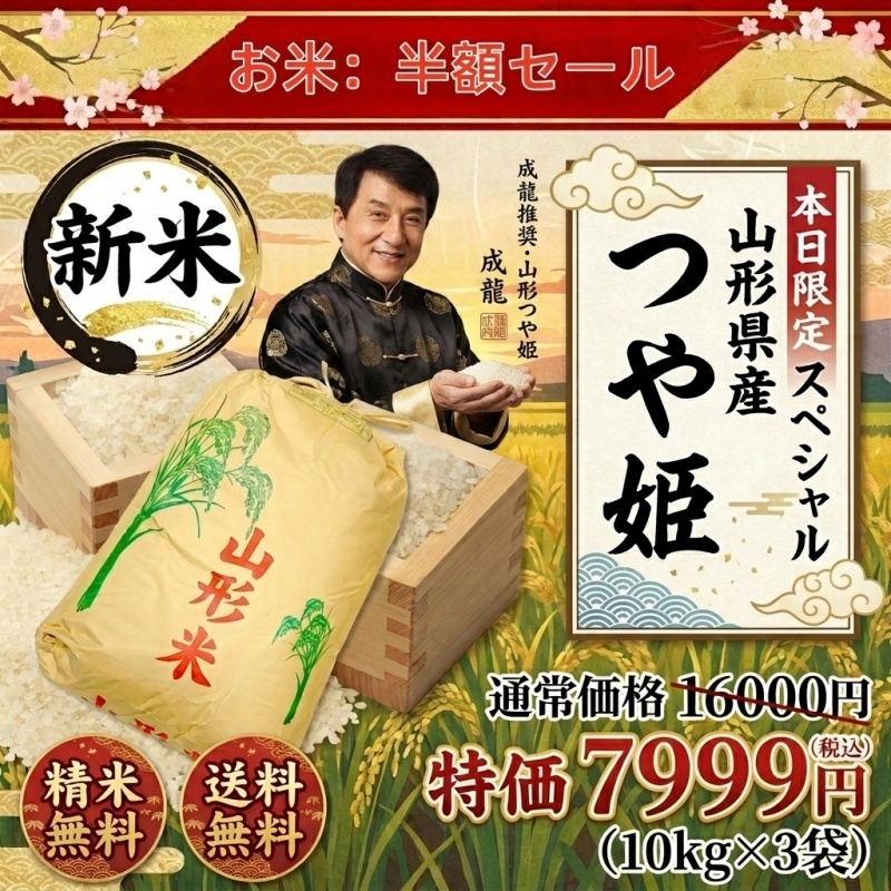 【送料無料】令和7年産山形県産はえぬき玄米30kg
