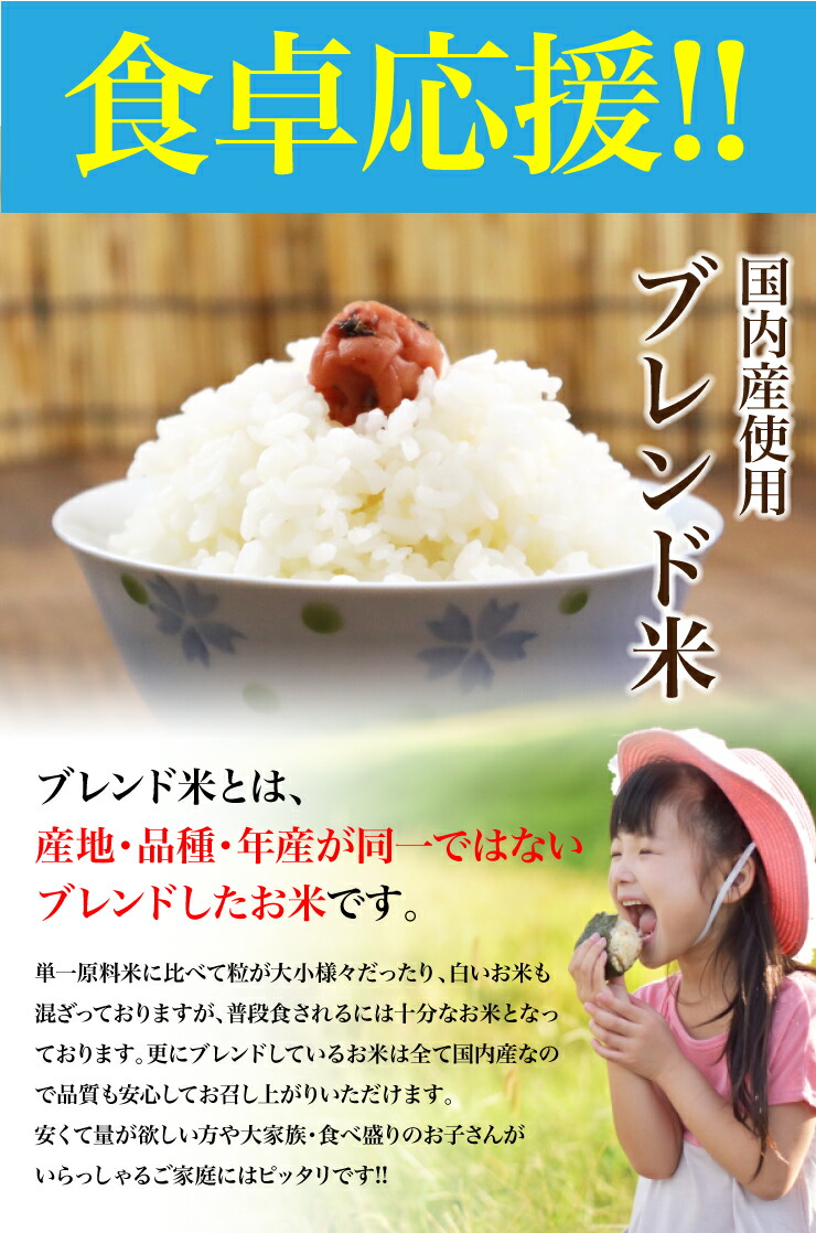 ブレンド米 10kg 国内産複数原料米 白米