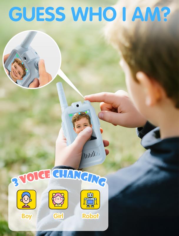 【Fabeto】2025 Kids' Valentine's Day Gift New Video Walkie-Talkie Toy Set (2-Piece Set) Features built-in camera for long-distance communication Suitable for ages 3-12 Perfect for indoor/outdoor use Top choice for holiday entertainment and New Year gifts
