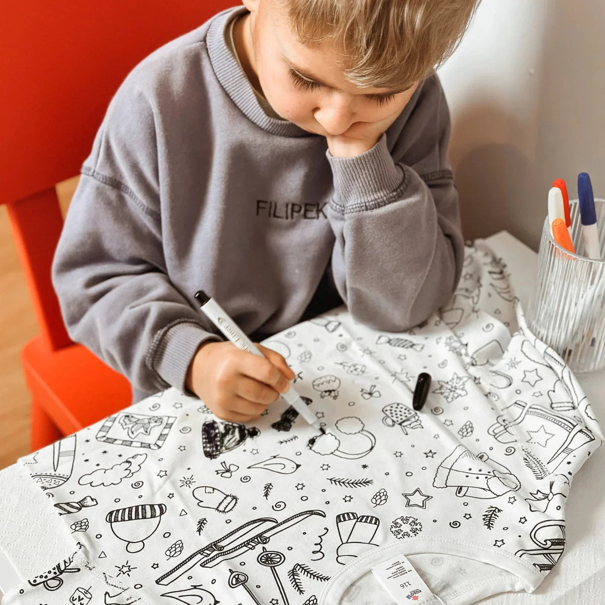 Two-Piece Kids' Pajama – Color Me In: Safari Animals (Ages 4+)