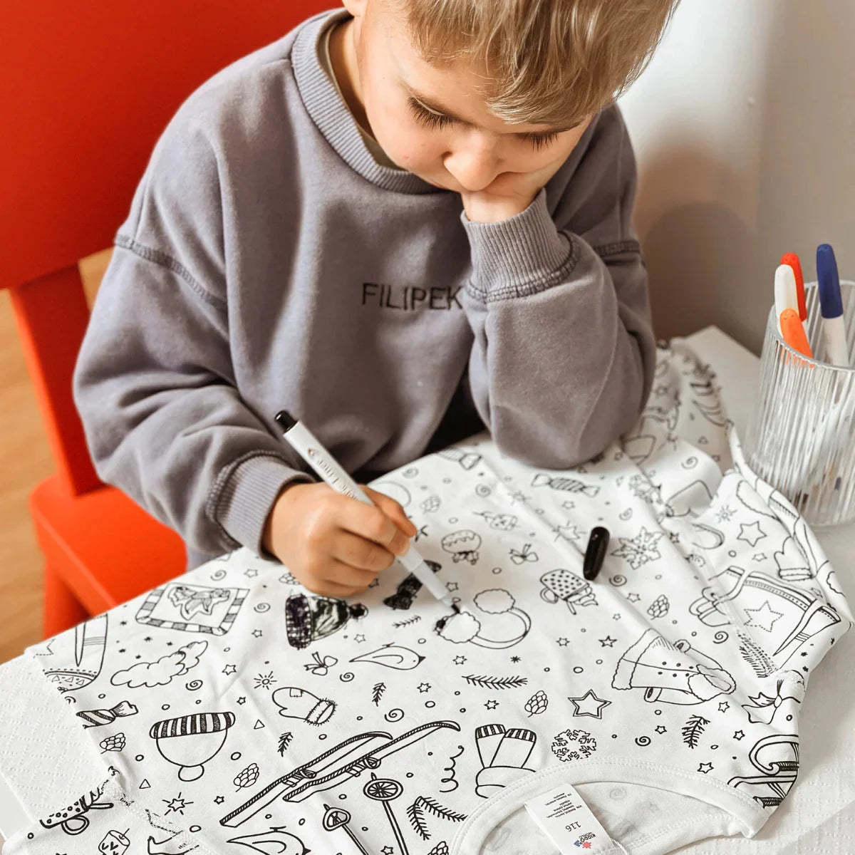 Two-Piece Kids' Pajama – Color Me In: Safari Animals (Ages 4+)