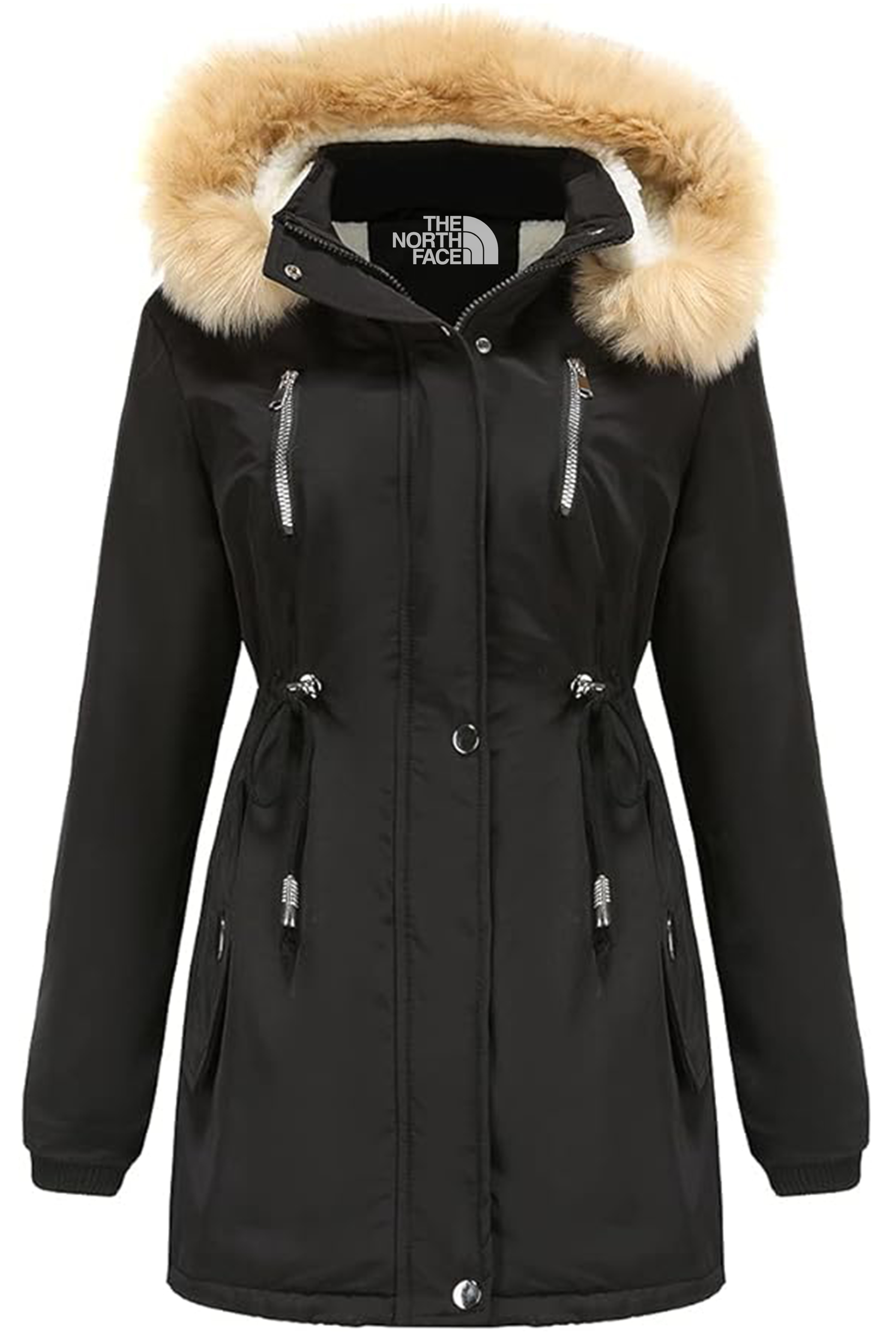 Winter Hooded Zip-Up Parka Jacket-WOMEN'S