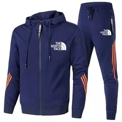 The Nolayrth Face-Men's Fashion Zip-Up Top Hoodie Trendy Sports Pants