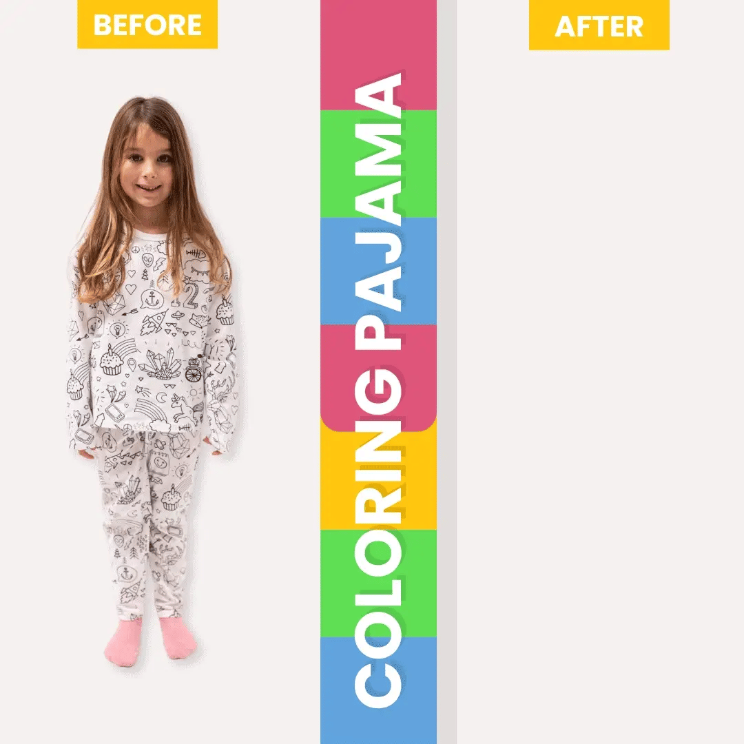Two-Piece Kids' Pajama – Color Me In: Safari Animals (Ages 4+)