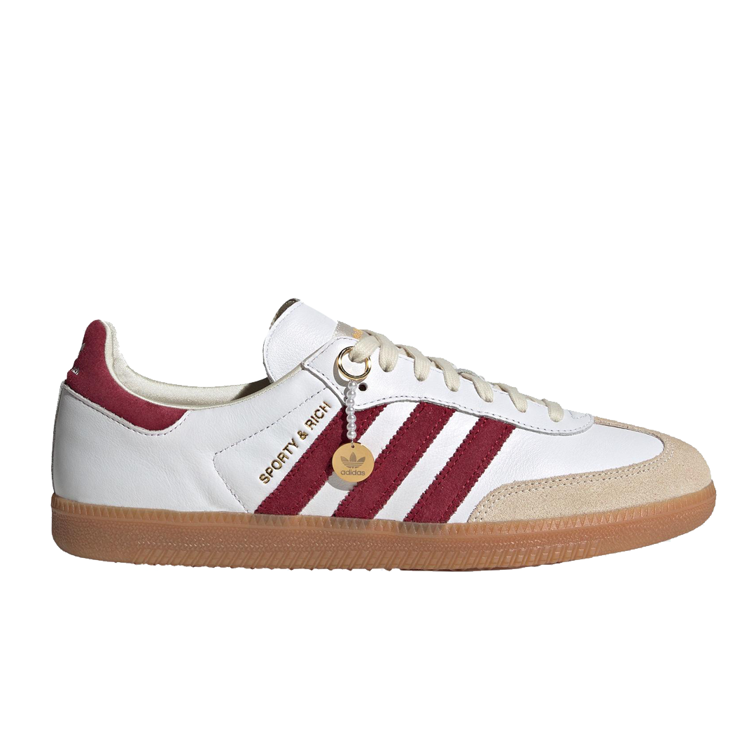 Alaydidas originals x SPORTY & RICH Samba OG 'White Collegiate Burgundy' IF5660