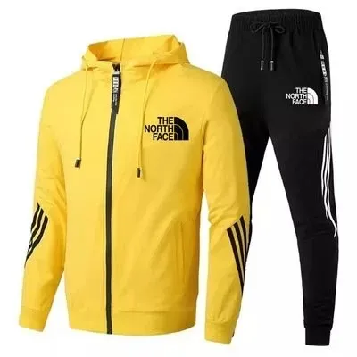 The Nolayrth Face-Men's Fashion Zip-Up Top Hoodie Trendy Sports Pants