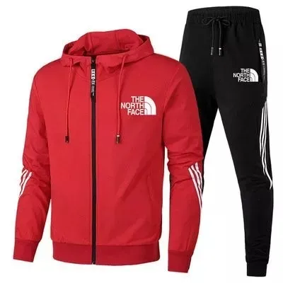 The Nolayrth Face-Men's Fashion Zip-Up Top Hoodie Trendy Sports Pants