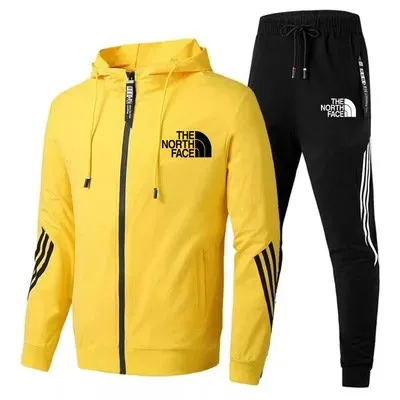 The Nolayrth Face-Men's Fashion Zip-Up Top Hoodie Trendy Sports Pants