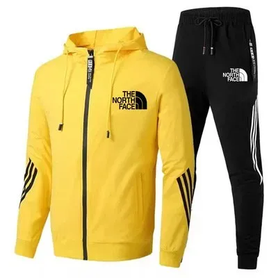 The Nolayrth Face-Men's Fashion Zip-Up Top Hoodie Trendy Sports Pants