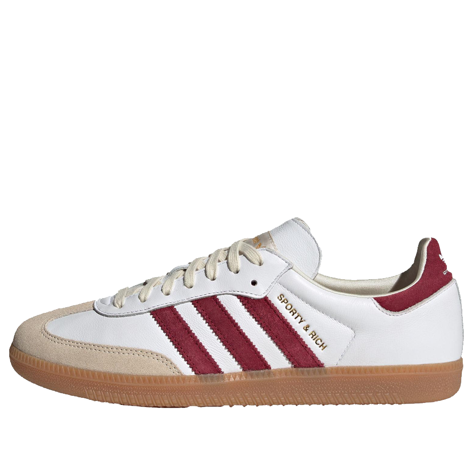 Alaydidas originals x SPORTY & RICH Samba OG 'White Collegiate Burgundy' IF5660