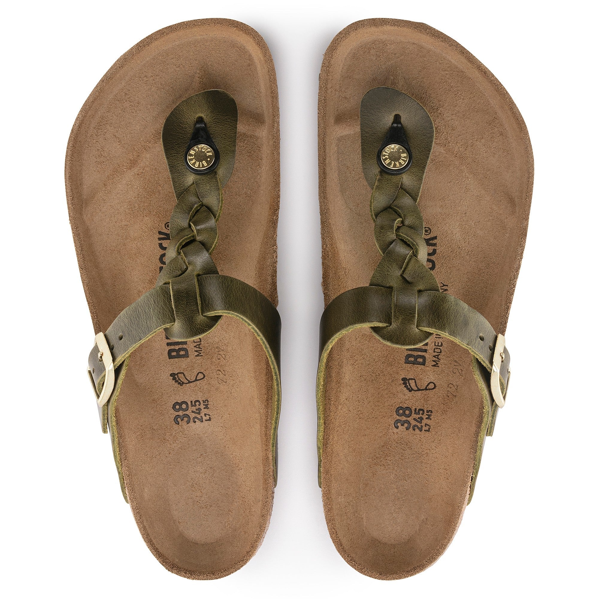 Gizeh Braided | Oiled Leather | Olive