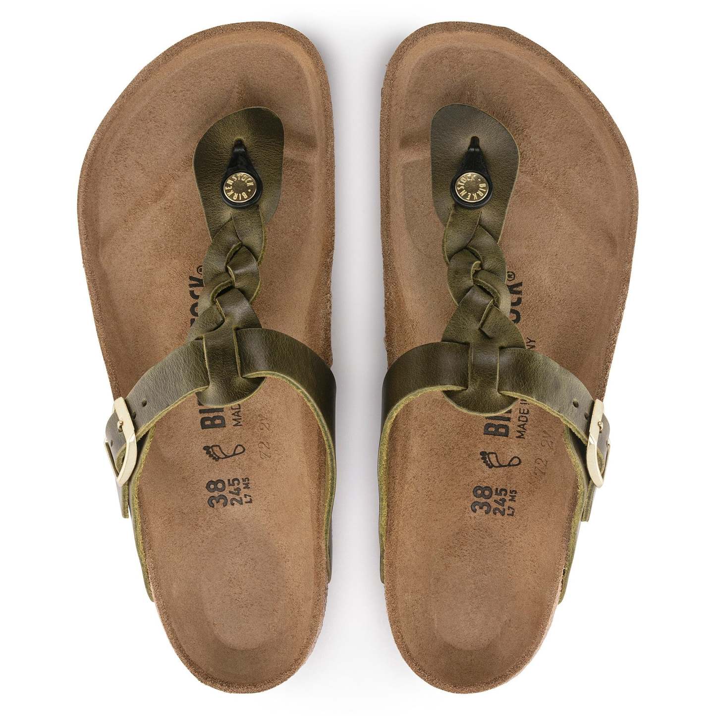 Gizeh Braided | Oiled Leather | Olive