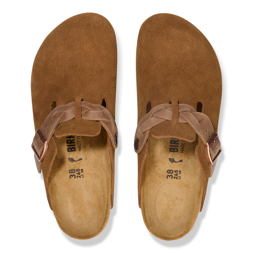 Boston Braided Suede Leather Mink