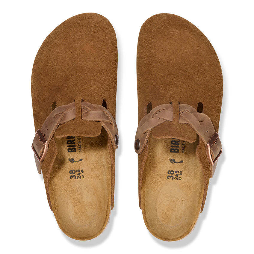 Boston Braided Suede Leather Mink