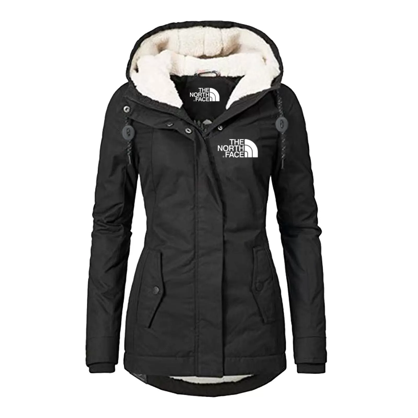TNF®Women's long fleece hooded coat
