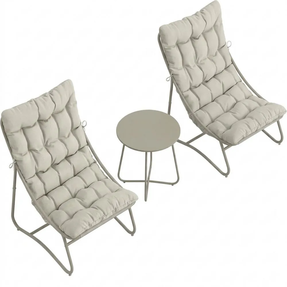 Conjunto de Muebles de Jardín para Terraza con Cojines y Mesa de Café