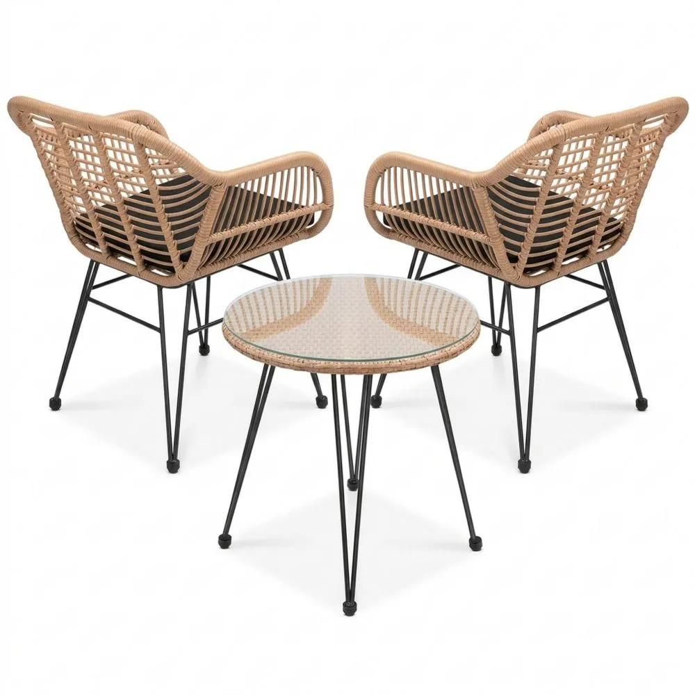 Conjunto de Balcón con Mesa y Sillas para Jardín