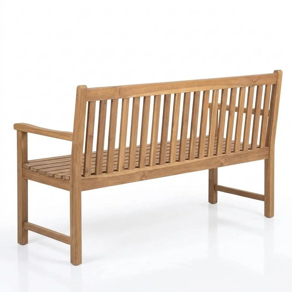 Banco de jardín de madera de acacia 160 cm estilo rústico