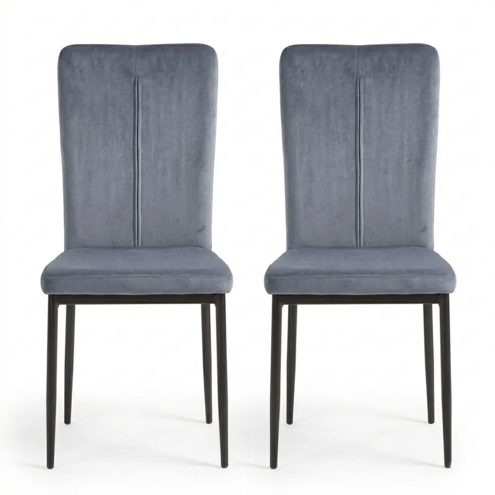 Juego de 6 sillas de comedor gris certificadas por SGS