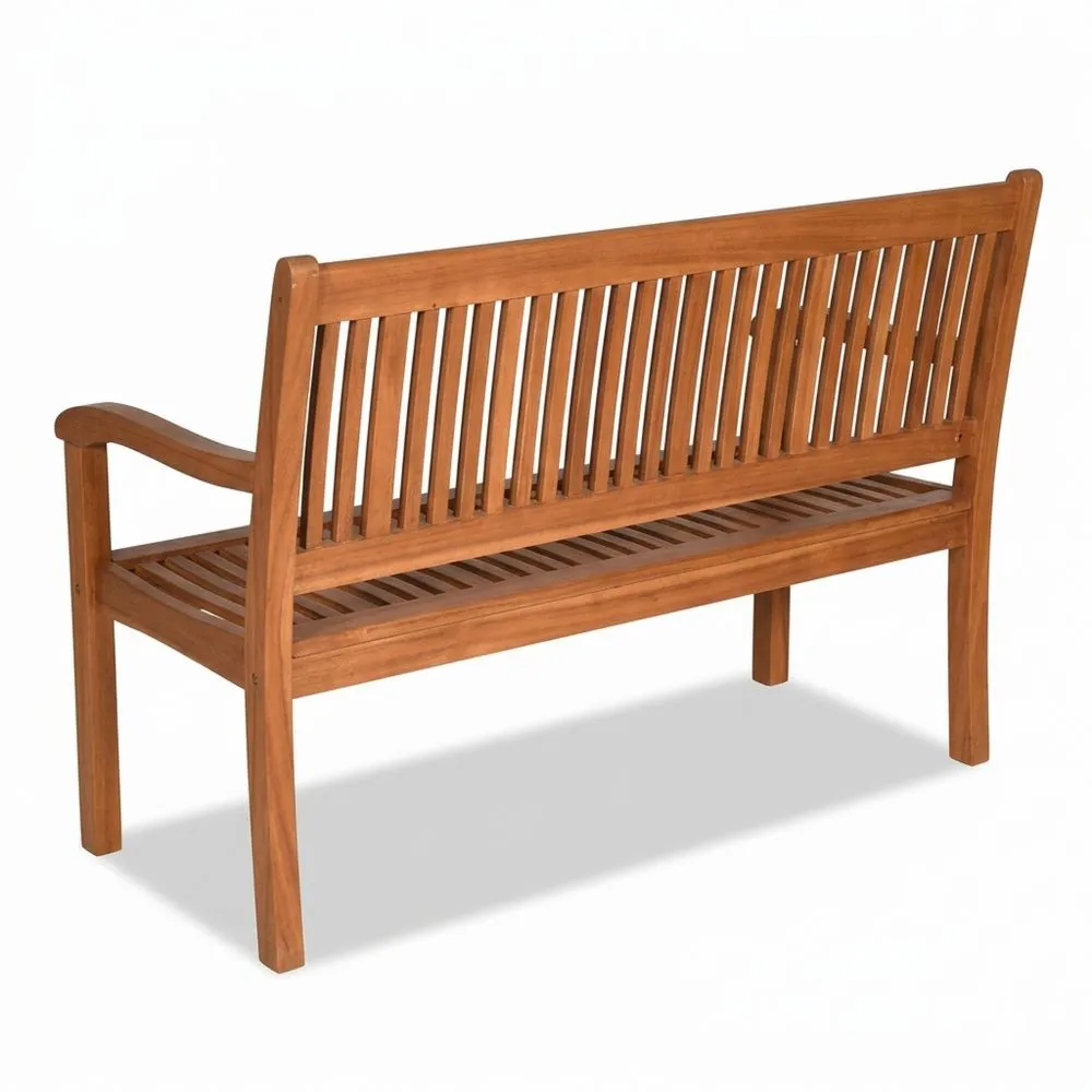 Banco de exterior de madera, resistente a la intemperie, para 2-3 personas, ideal para jardín o terraza