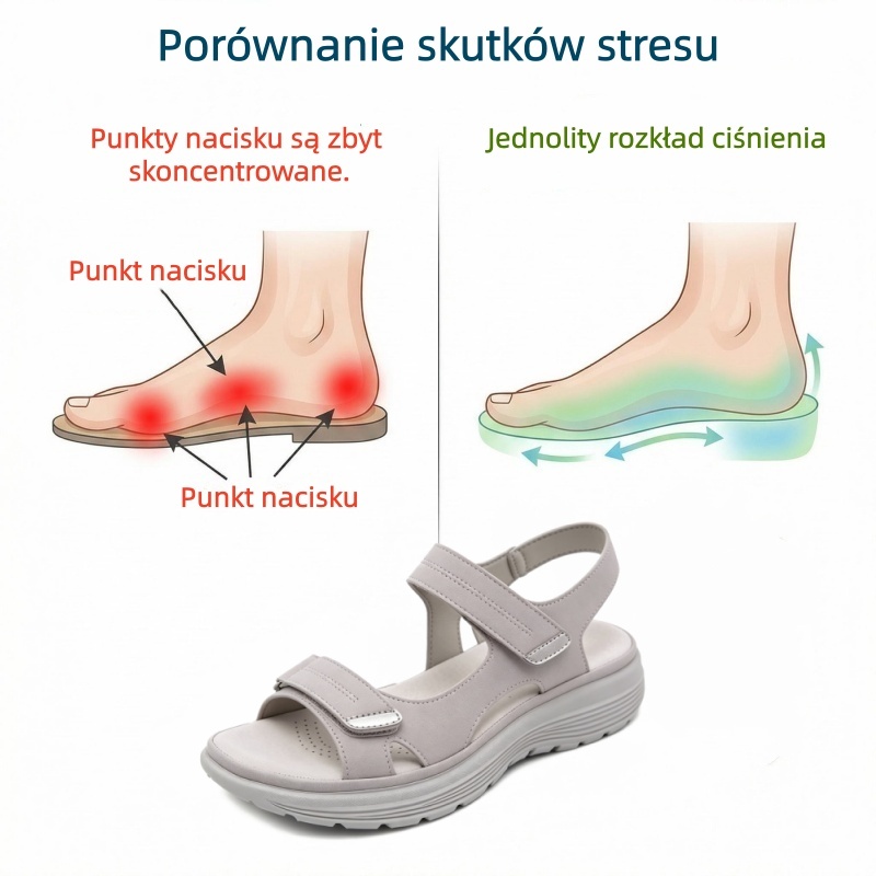 🔥 Ograniczona czasowo zniżka 50%! Letnie sandały ortopedyczne – ergonomiczne, wygodne i oddychające, które łagodzą ból. ✅