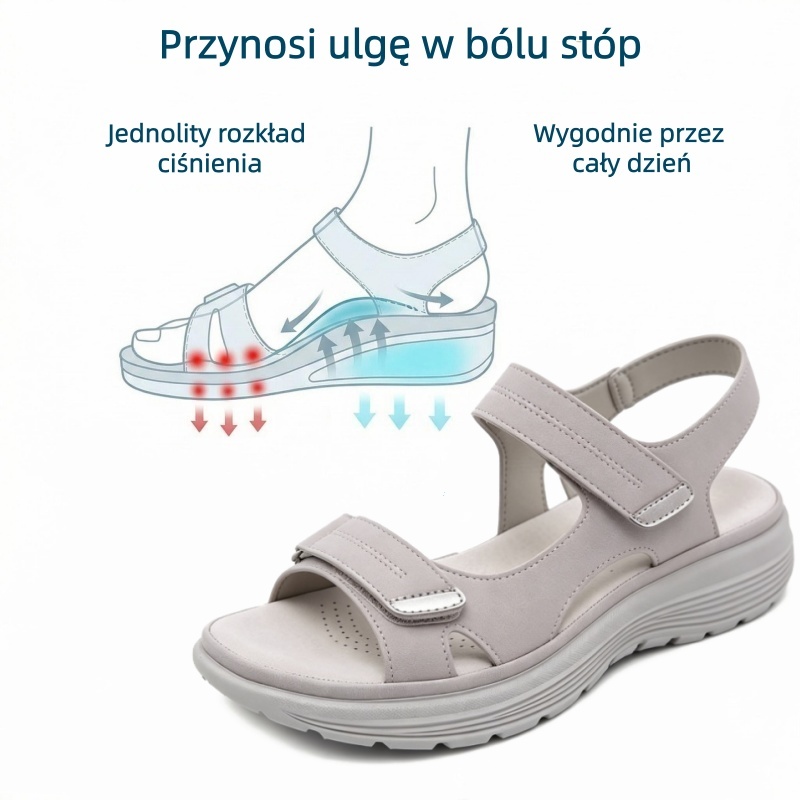 🔥 Ograniczona czasowo zniżka 50%! Letnie sandały ortopedyczne – ergonomiczne, wygodne i oddychające, które łagodzą ból. ✅