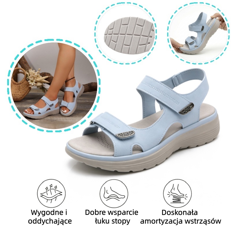 🔥 Ograniczona czasowo zniżka 50%! Letnie sandały ortopedyczne – ergonomiczne, wygodne i oddychające, które łagodzą ból. ✅