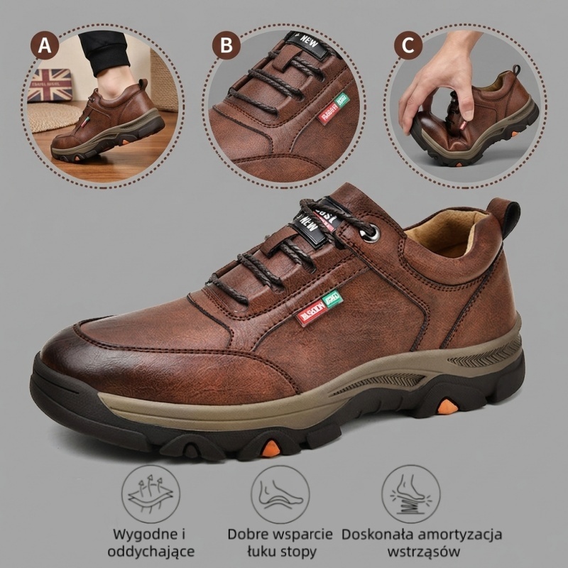 🔥 50% zniżki tylko dziś! Nie przegap! ⏰ Ergonomicznie zaprojektowane buty ortopedyczne – zapewniają naturalne wsparcie łuku stopy 👞 Skutecznie łagodzą ból stóp