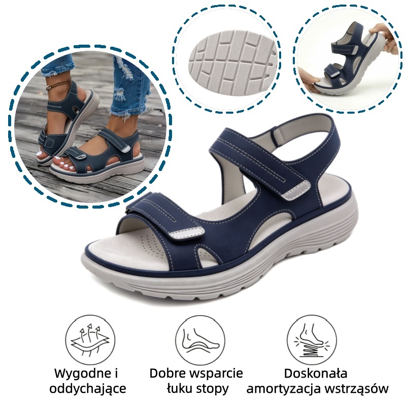 🔥 Ograniczona czasowo zniżka 50%! Letnie sandały ortopedyczne – ergonomiczne, wygodne i oddychające, które łagodzą ból. ✅