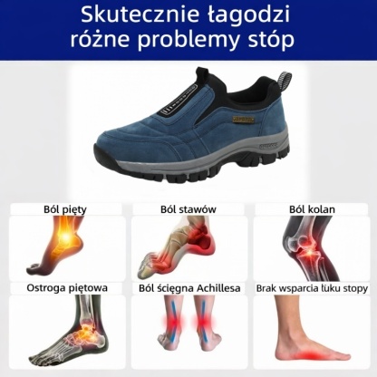 🔥 50% zniżki tylko dziś! Nie przegap! ⏰ Ergonomicznie zaprojektowane buty ortopedyczne – zapewniają naturalne wsparcie łuku stopy 👞 Skutecznie łagodzą ból stóp