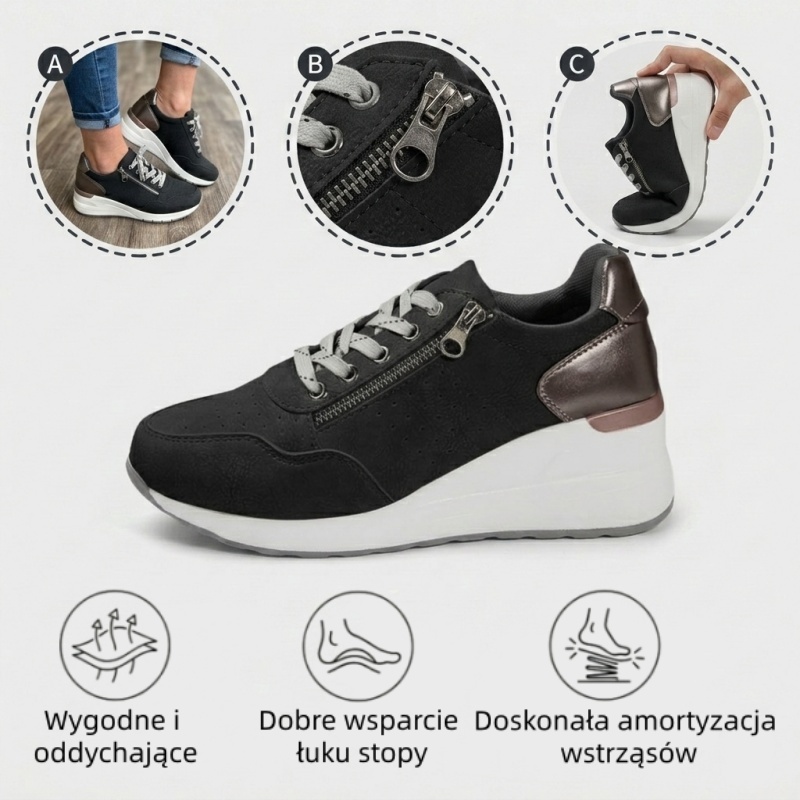 🔥 50% zniżki tylko dziś! Nie przegap! ⏰ Ergonomicznie zaprojektowane buty ortopedyczne – zapewniają naturalne wsparcie łuku stopy 👞 Skutecznie łagodzą ból stóp