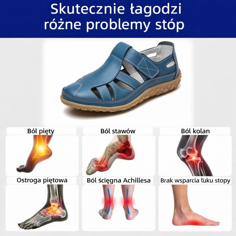 🔥 Ograniczona czasowo zniżka 50%! Letnie sandały ortopedyczne – ergonomiczne, wygodne i oddychające, które łagodzą ból. ✅