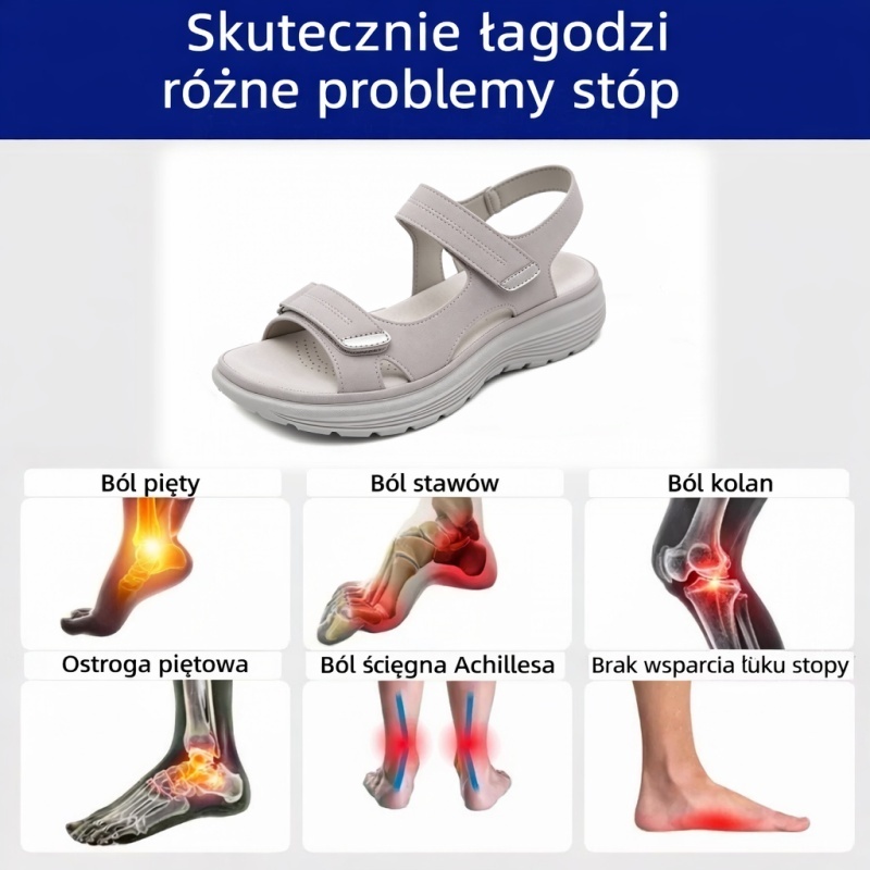🔥 Ograniczona czasowo zniżka 50%! Letnie sandały ortopedyczne – ergonomiczne, wygodne i oddychające, które łagodzą ból. ✅