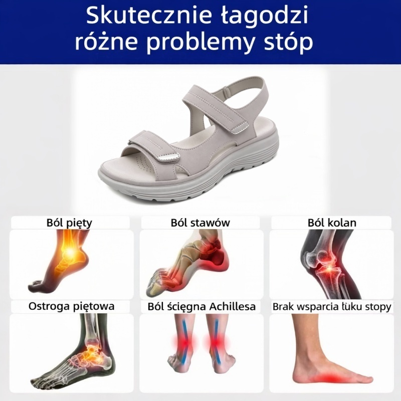 🔥 Ograniczona czasowo zniżka 50%! Letnie sandały ortopedyczne – ergonomiczne, wygodne i oddychające, które łagodzą ból. ✅