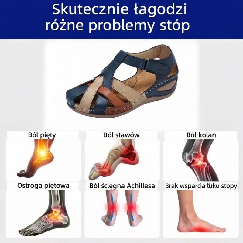 🔥 Ograniczona czasowo zniżka 50%! Letnie sandały ortopedyczne – ergonomiczne, wygodne i oddychające, które łagodzą ból. ✅