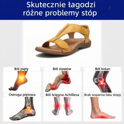 🔥 Ograniczona czasowo zniżka 50%! Letnie sandały ortopedyczne – ergonomiczne, wygodne i oddychające, które łagodzą ból. ✅