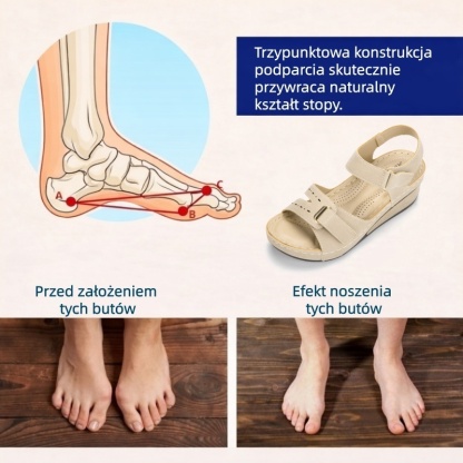 🔥 Ograniczona czasowo zniżka 50%! Letnie sandały ortopedyczne – ergonomiczne, wygodne i oddychające, które łagodzą ból. ✅