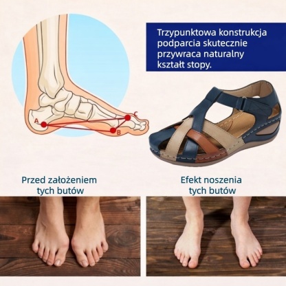 🔥 Ograniczona czasowo zniżka 50%! Letnie sandały ortopedyczne – ergonomiczne, wygodne i oddychające, które łagodzą ból. ✅