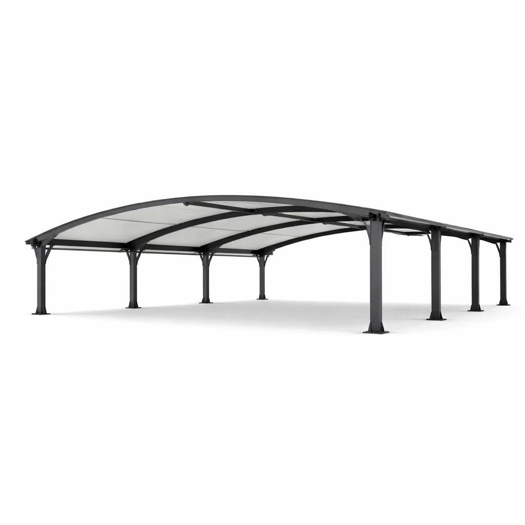 Carport aluminium und polycarbonat anthrazit-ROOMFINO