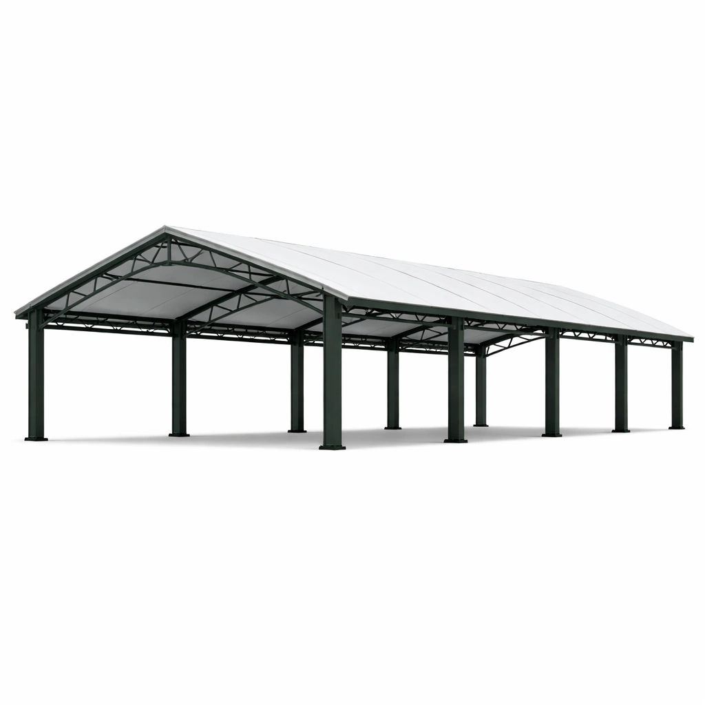 Carport stahl weiß-ROOMFINO