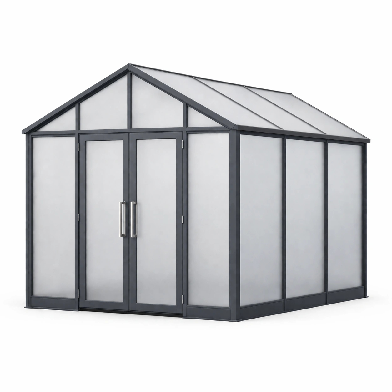 Gewächshaus aluminium mit polycarbonatplatten schwarz-HOMSENO