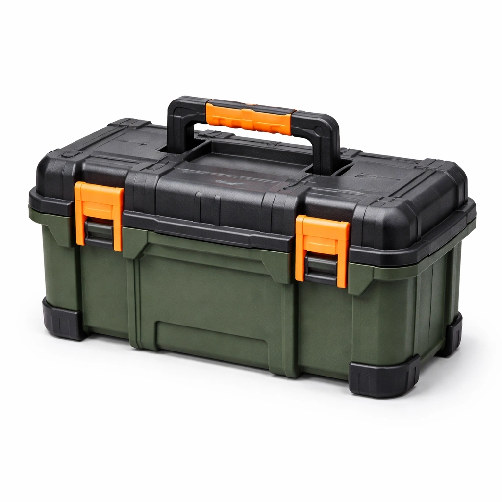 Werkzeugkasten polypropylen grün schwarz 52x26x22 cm-HOMSENO