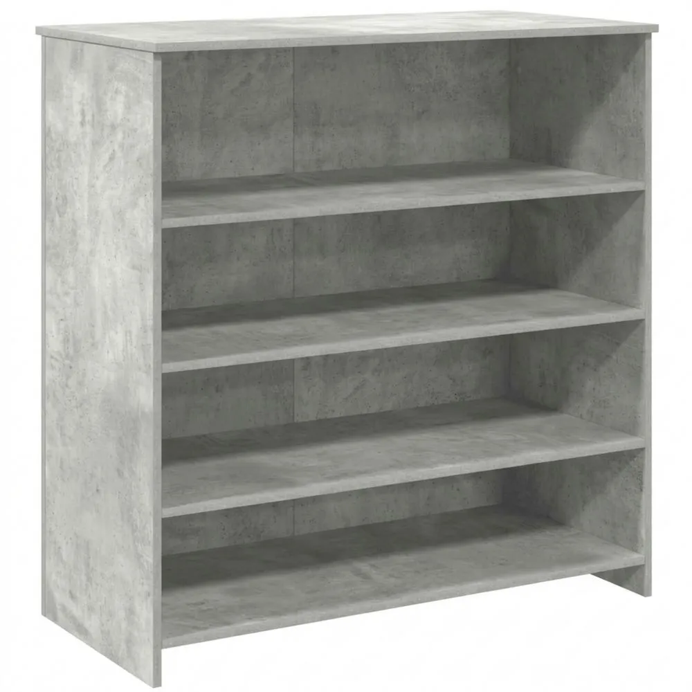 Mostrador de recepción gris concreto 100x50x103.5cm para oficina