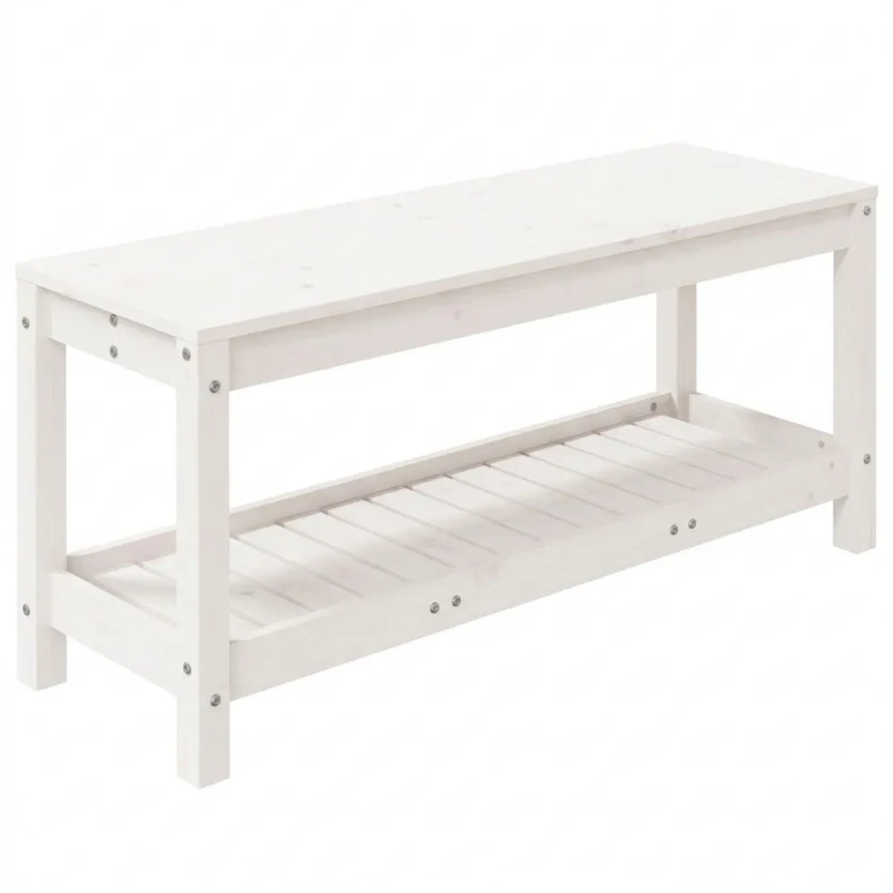 Banco de jardín de madera con almacenamiento para exteriores