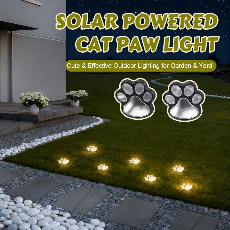 Solar-Powered Cat Paw Lamp