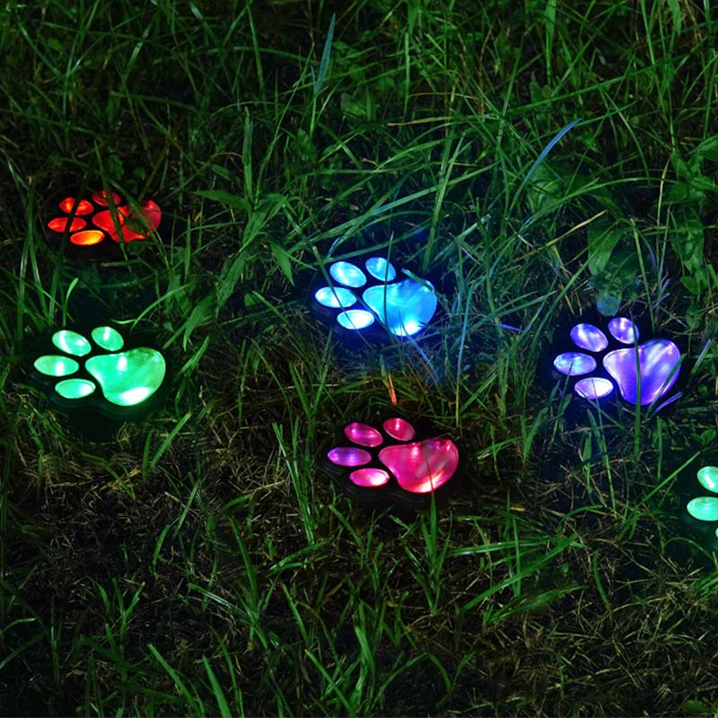 Solar-Powered Cat Paw Lamp