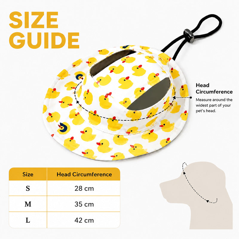 🐾 Cute Printed Pet Bucket Hat, Breathable Sun Cap Fits Small Medium Large Dogs & Cats
