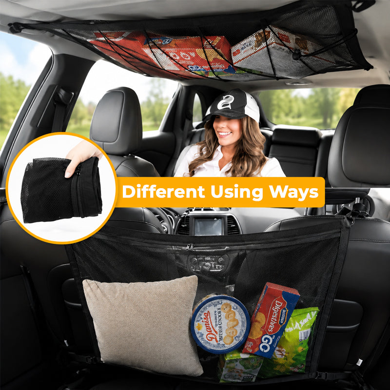 Car Ceiling Cargo Storage Net Pocket